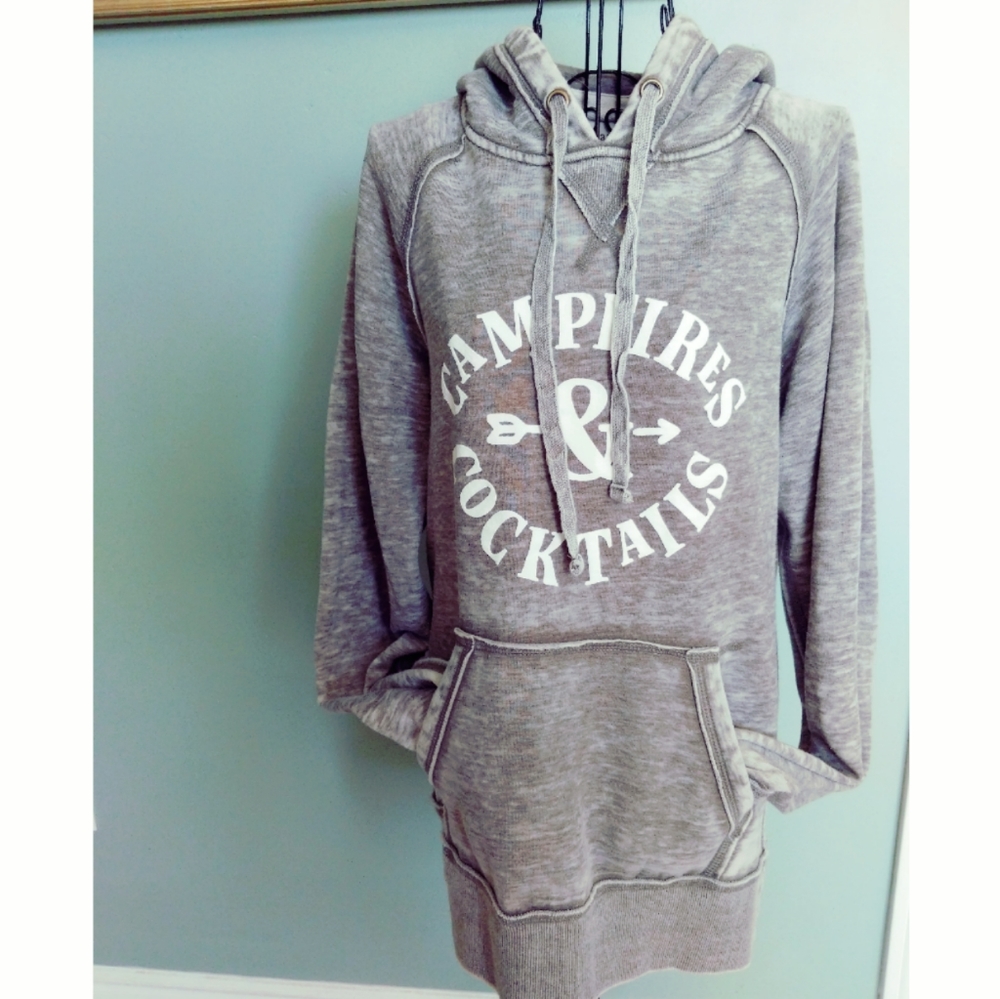 Cozy gray hoodie sweatshirt